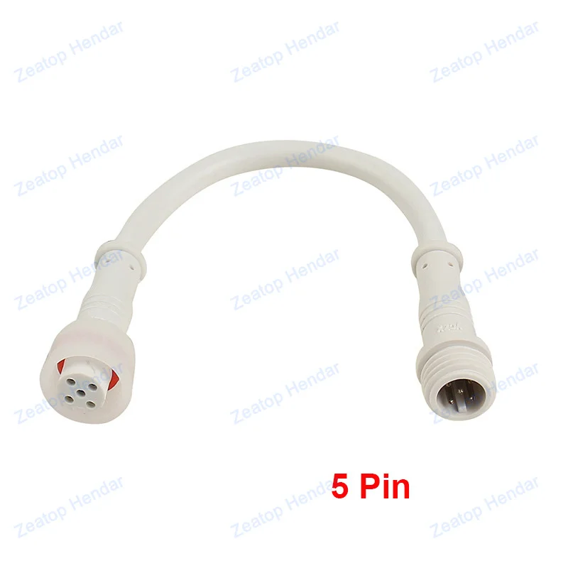 1 шт. M12 2 3 4 5 Pin IP65 водонепроницаемый кабель штырь-гнездо для Светодиодный ных лент