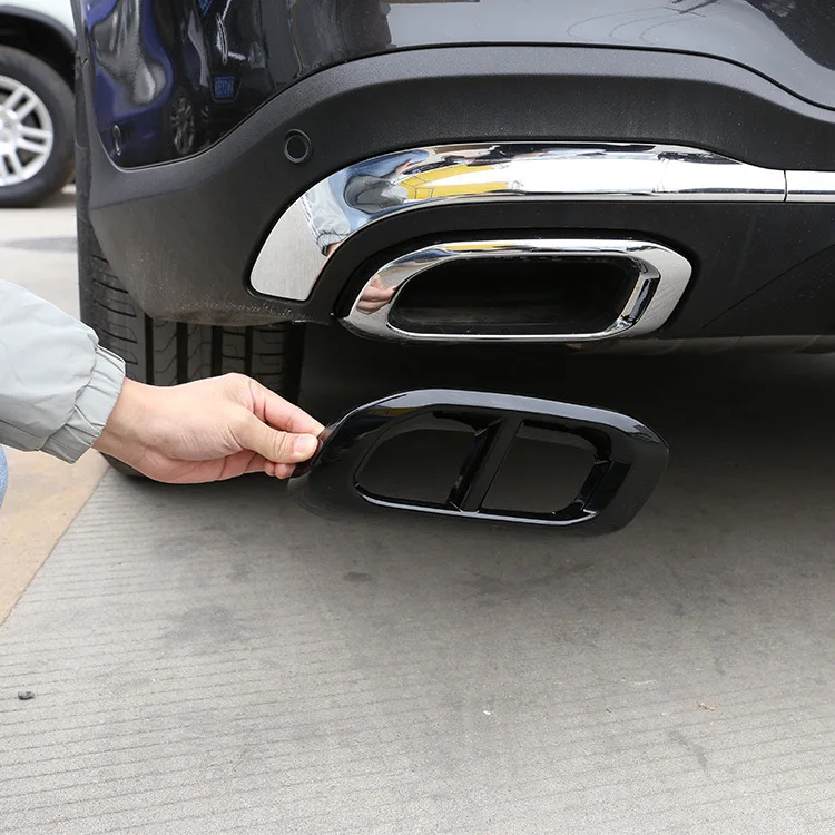 

Для 2020 Mercedes-Benz GLE 350 GLE 450 GLC GLS W167 X253 X167 2020 ABS автомобильный глушитель выхлопная труба задняя крышка декоративная наклейка