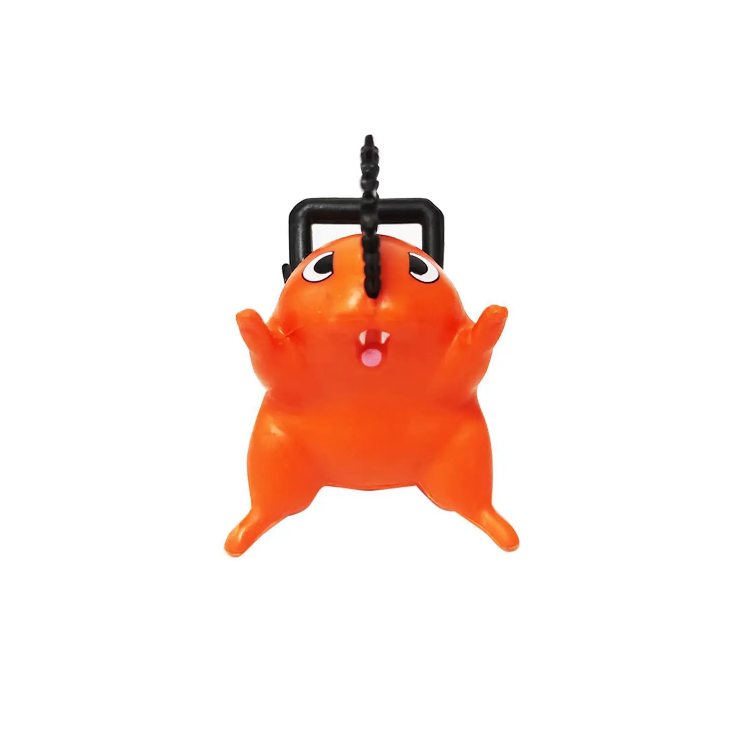 Фото Оригинальная фигурка Bandai Chainsaw Man Pochita Sofubi, Q-версия, аниме-фигурка Sofvimates, модель из ПВХ, коллекционная игрушка, 6 см №3