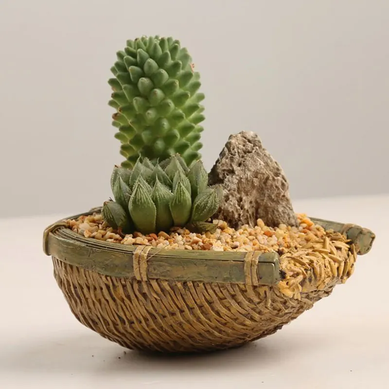 Винтажная имитация корзины для винтов цветочный горшок домашний пасторальный