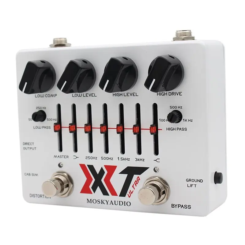 Фото 【TRAVEL ESSENTIAL】MOSKYAUDIO Bass Effects 6-полосный эквалайзер, имитация кабинета, XLR, Ground Lift, компрессионный бас, 9V DC №5