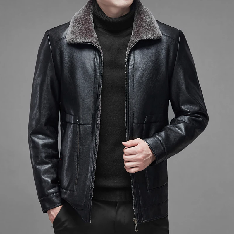 

Мужская зимняя куртка-бомбер Avirex, мотоциклетная куртка-Авиатор из натуральной овечьей кожи, 2021