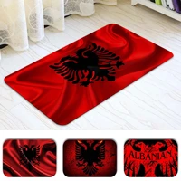 albania flag bath mat non slip laundry room mat laundry decor balcony child living room toilet rug