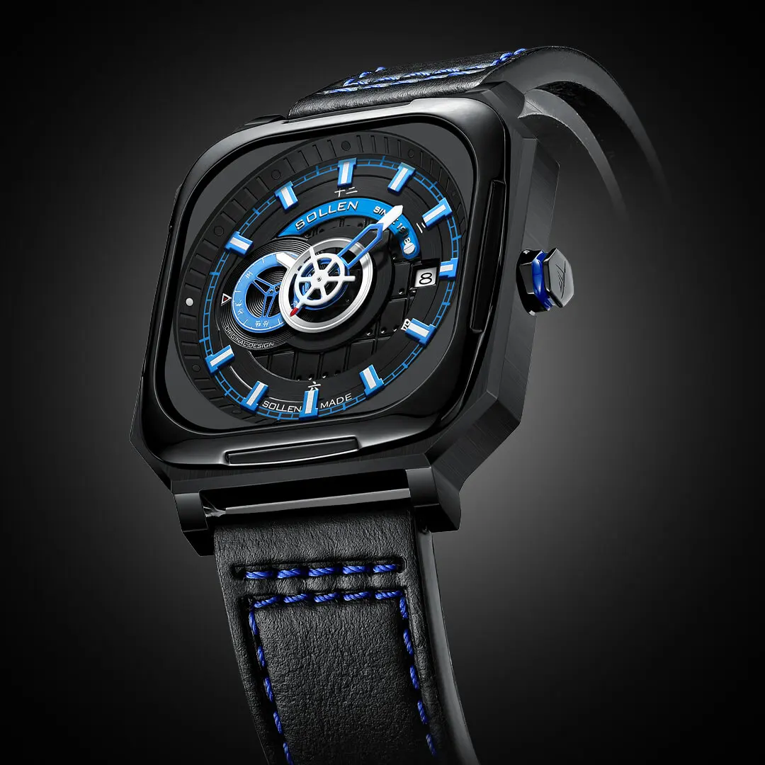 

Sollen Watch Men's New Square Mechanical Watch Waterproof Luminous Fashion Trend Men National Tide design automatic mechanical