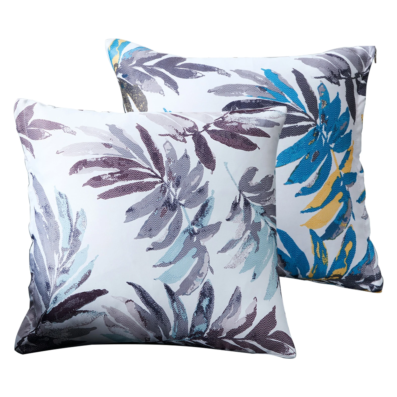 

2pcs Leaves Pattern Living Room Car Interior Sofa Decorative Home Hotel Cushions Pillow Case Soft Polyester 45x45cm Balcony