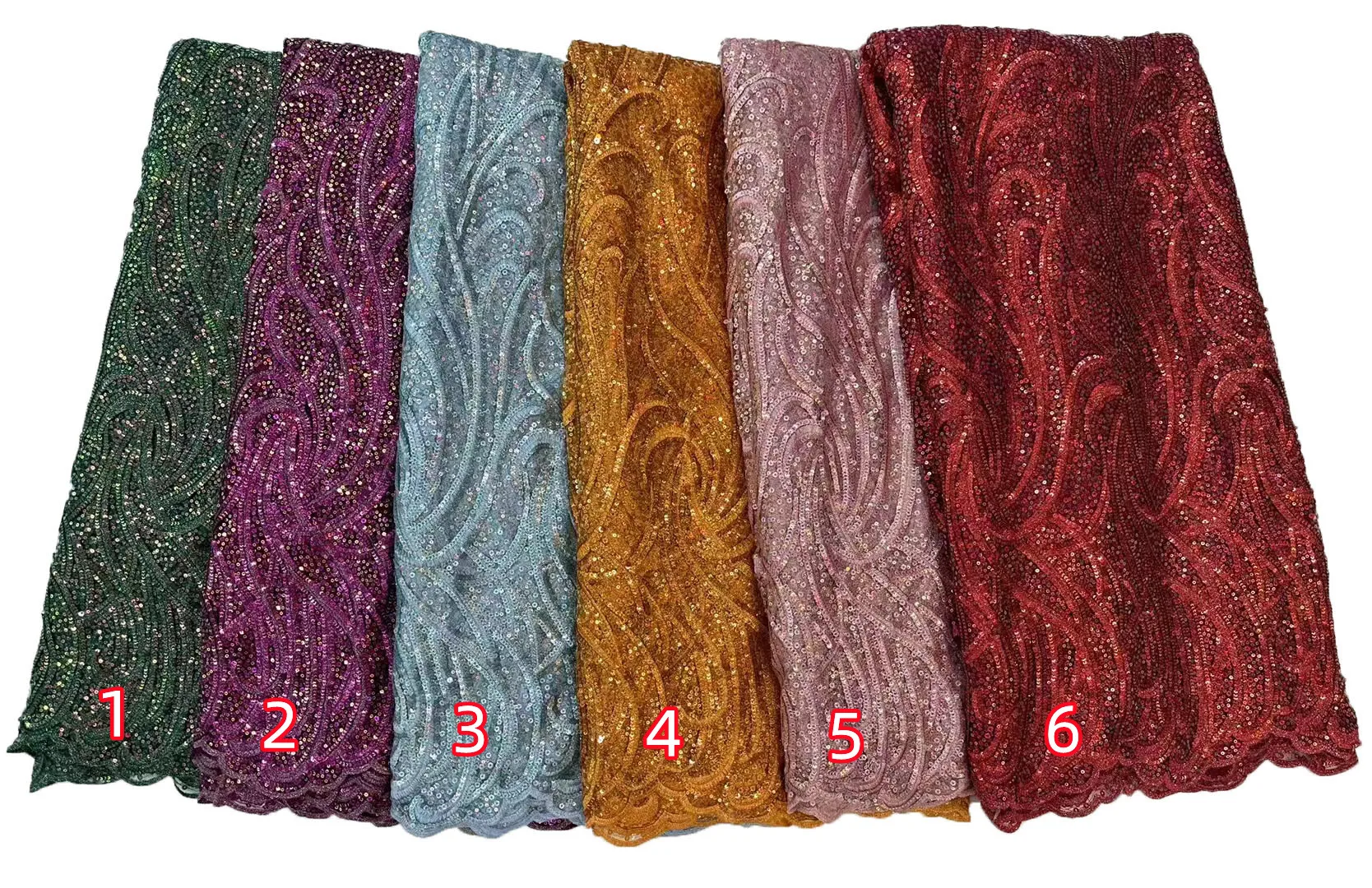 Новая тяжелая промышленная многоцветная блестящая вышивка panhua из сетчатой пряжи