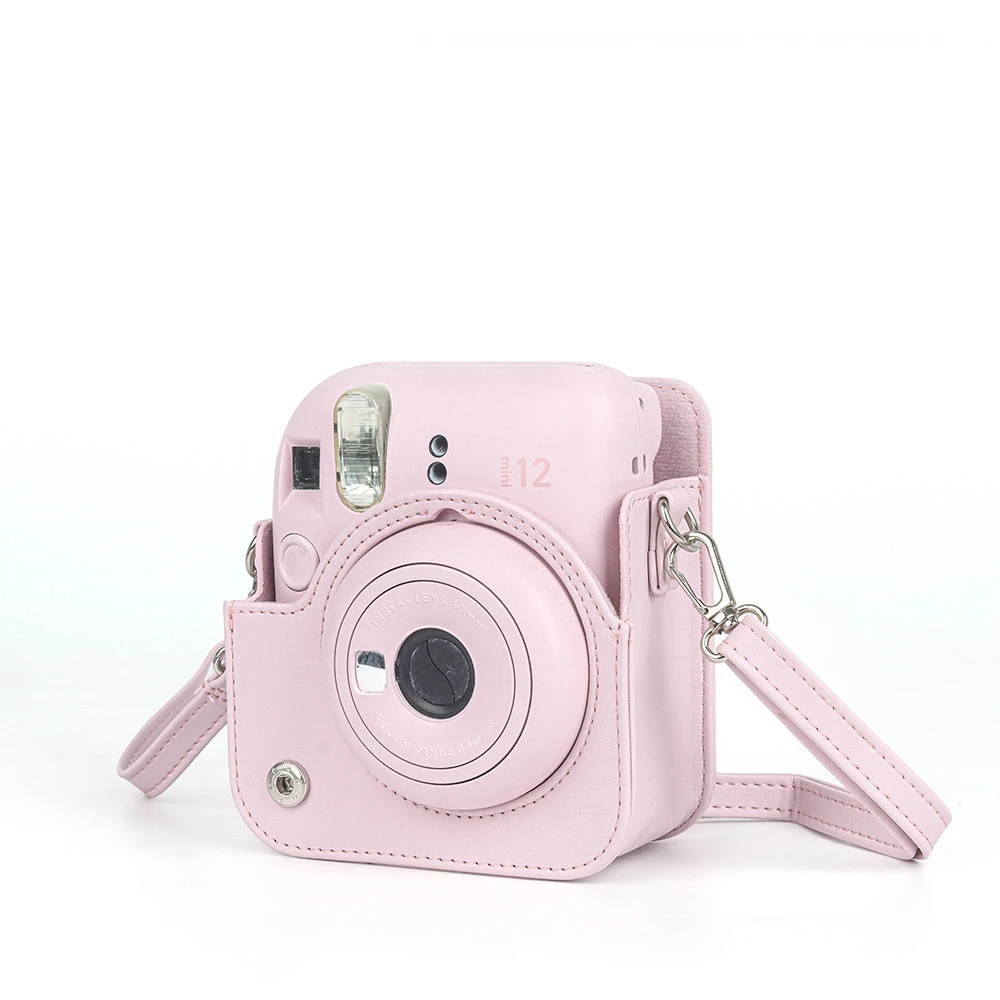 

Solid Color Mini Camera Bag PU Leather Cover With Shoulder Strap For Instax Mini12 Camera Bag