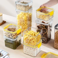 transparent storage box multigrain storage tank dried fruit tea tank storage container stackable kitchen sealed jar plastic food
