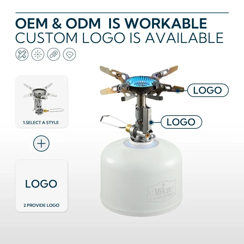 Портативная походная плита с регулятором давления мини-бутановая газовая