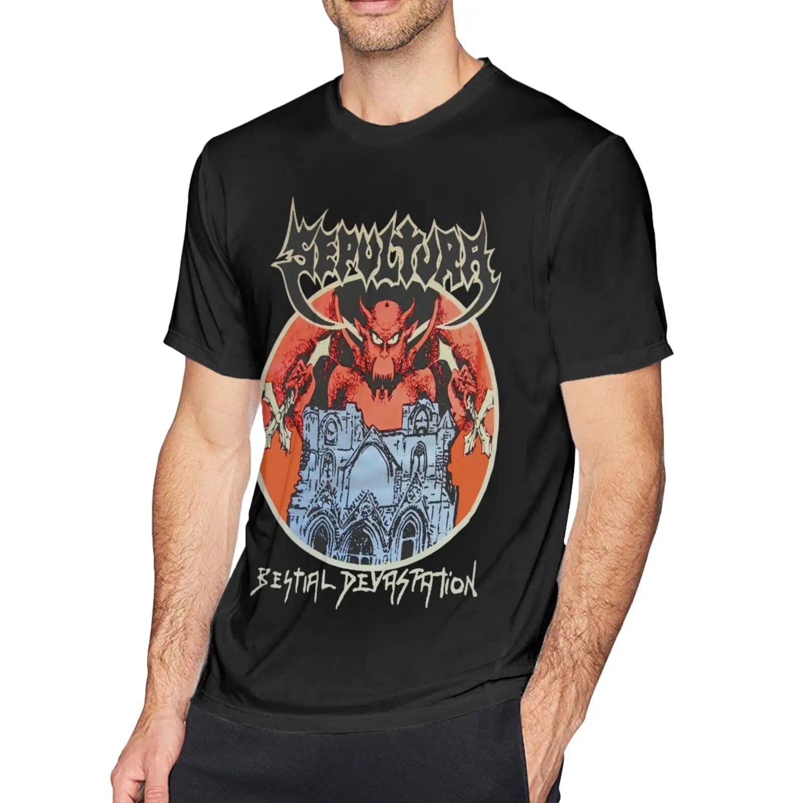 

Мужская футболка Sepultura с изображением разрушительной цепи, 1969, Мужская футболка, Мужская одежда, футболки, мужская одежда
