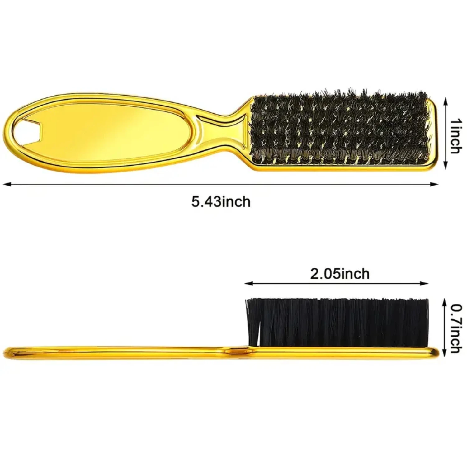 Essential Professional Black Clipper Blade Set with 3pcs Nylon Brush - Efficient Barber Hair Cleaning Kit Ideal Tool f