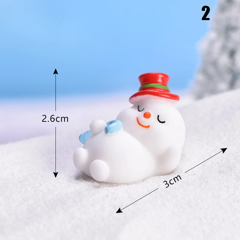 

Мини миниатюрная фигурка «сделай сам» на Рождество, садовая декорация, Санта-Клаус, снеговик, миниатюрный пейзаж для рождественского декор...