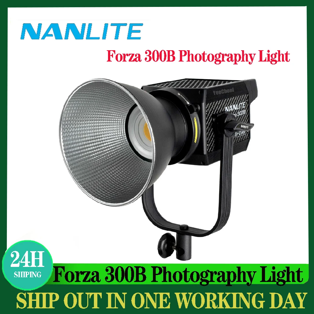 

Nanguang Forza 300B LED Spot Light Bright Nanlite 300w 2700K-5600K Daylight Bowen Mount Photography Studio Video Film Lighting