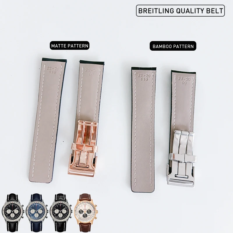 Watch Band For Breitling SUPEROCEAN AVENGER NAVITIMER Watch Accessorie Genuine Leather Men Watch Strap Watch Bracelet Belt Chain
