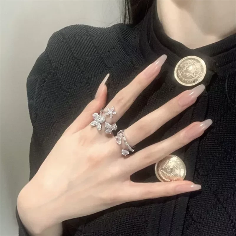 

NEW Long Coffin False Nails Milky White Pink Gradients Ballerina Fake Nails With Glue Full Cover Nail Tips Press On Nails