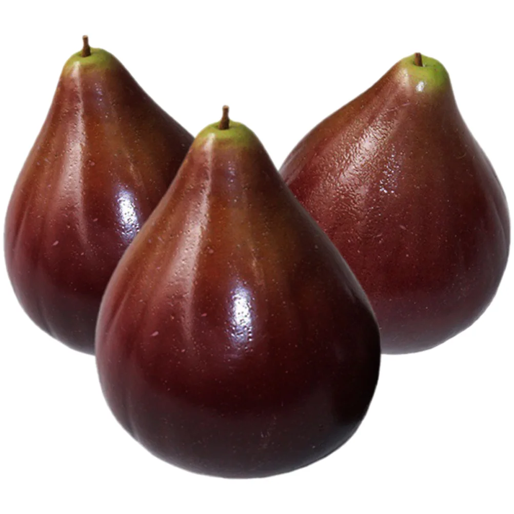 

3pcs Fake Fruit Plastic Fruit Model Kitchen Decoration Artificial Fruits Fig Fake Grapes Fake Fig Plastic Fruits Decoration