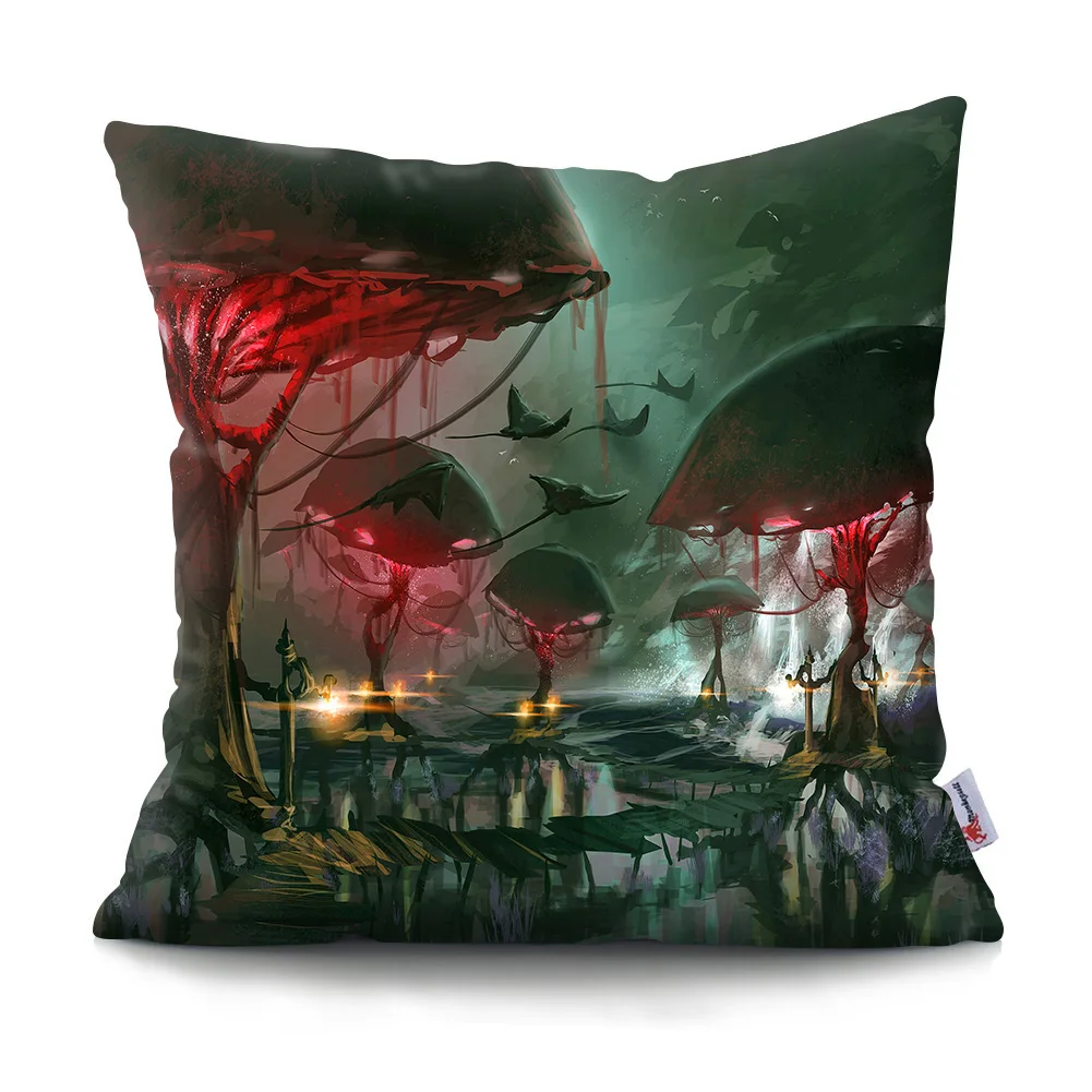 Science fiction cushion cover Home Decoration Pillowcase Fashion fantasy sofa decorative pillow Polyester Throw Pillow Case Fund images - 6