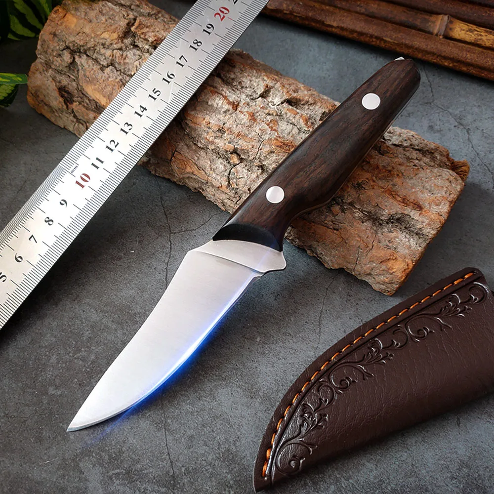 

Kitchen Chef Knife High Carbon Boning Fishing Filleting Knife Cutter Butcher Cleaver Meat Cleaver Tool With Knife Leather Sheath