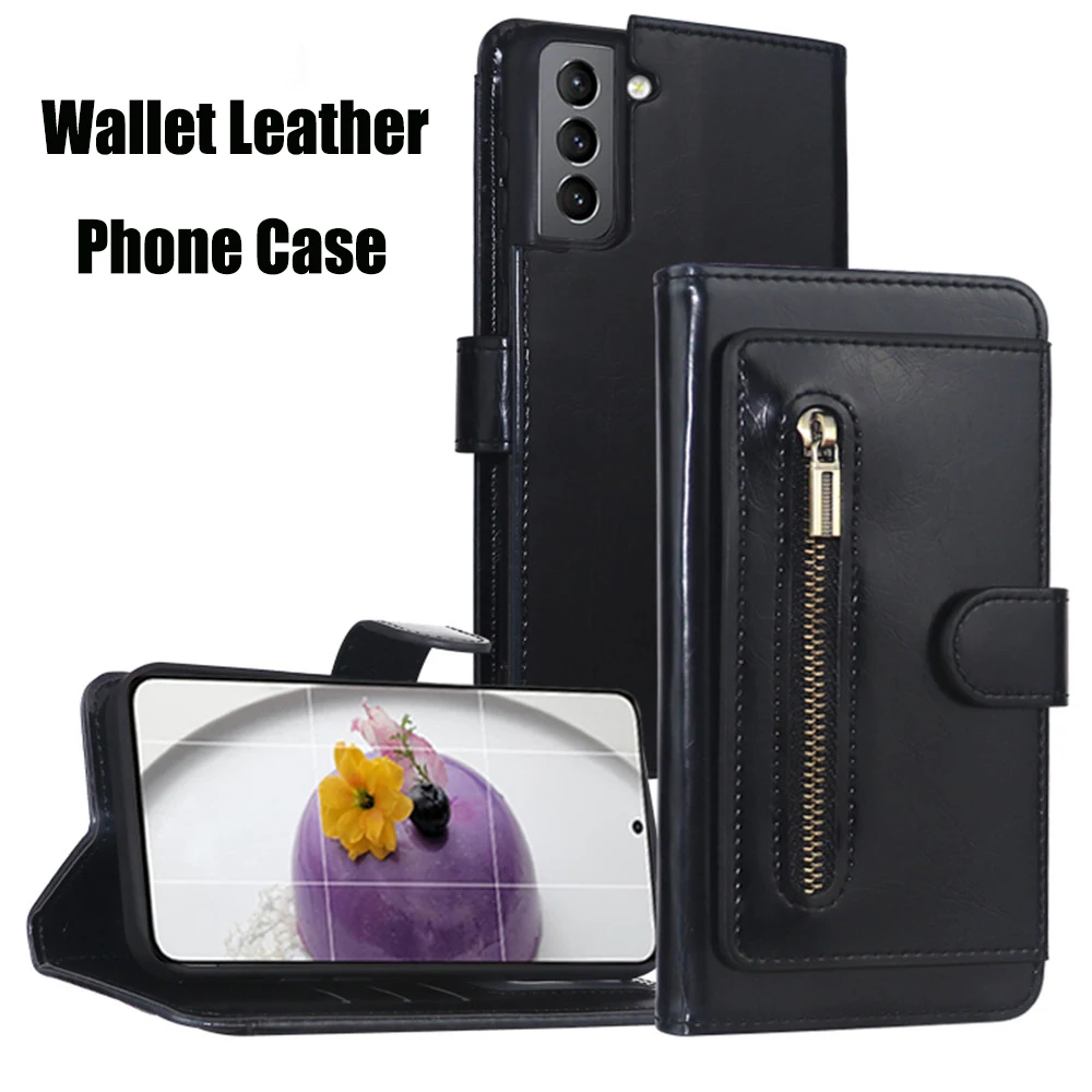 

Кожаный чехол-бумажник с отделением для карт для Samsung Galaxy S21 Ultra Plus S20 FE Note 20 A72 A52 A42 A32 A12 a21 s