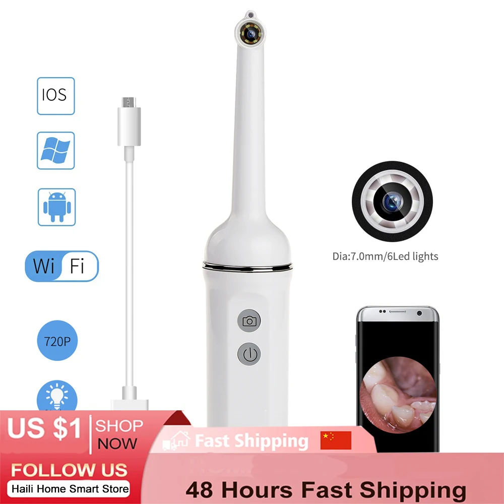 

Беспроводная Wi-Fi USB внутриротовая стоматологическая камера внутриротовая 1080p HD промышленный эндоскоп для осмотра стоматологики