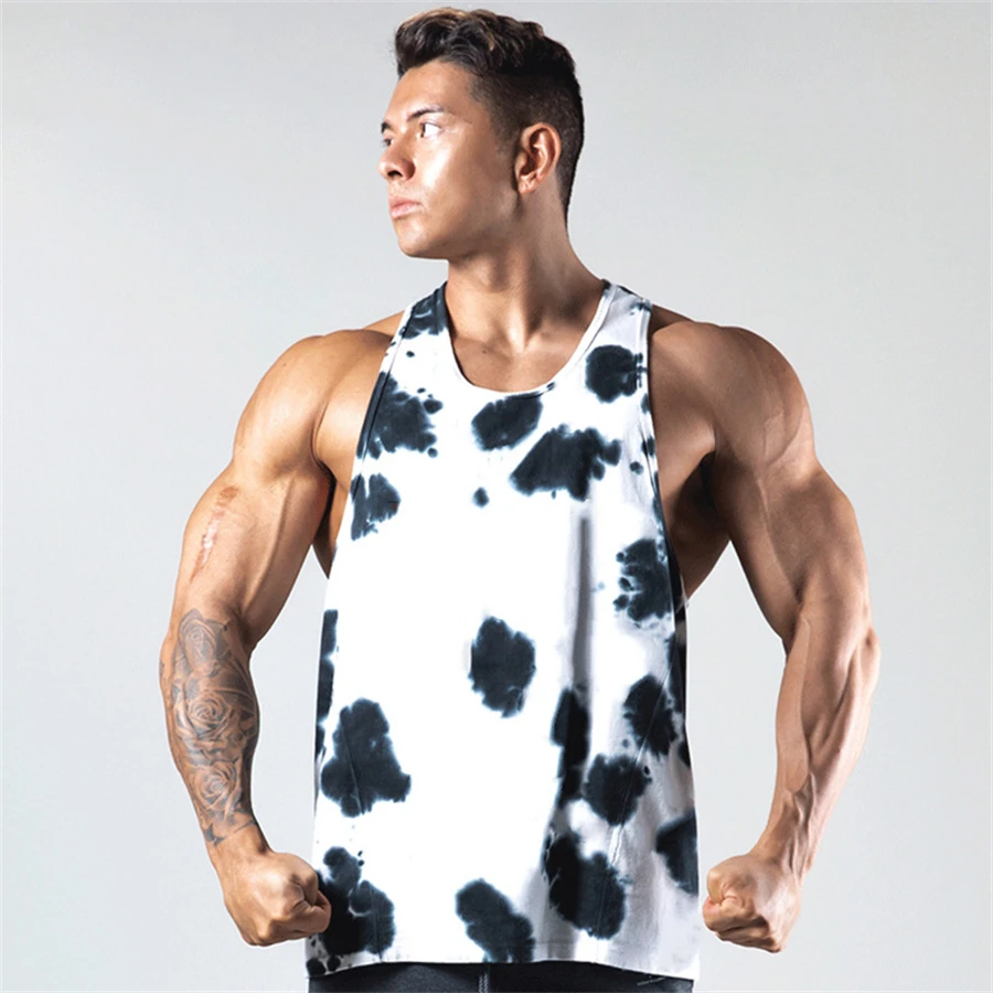 

Muscle fitness outdoor sports running vest men's Gym bodybuilding cotton breathable sleeveless Training Shirt waistcoat top