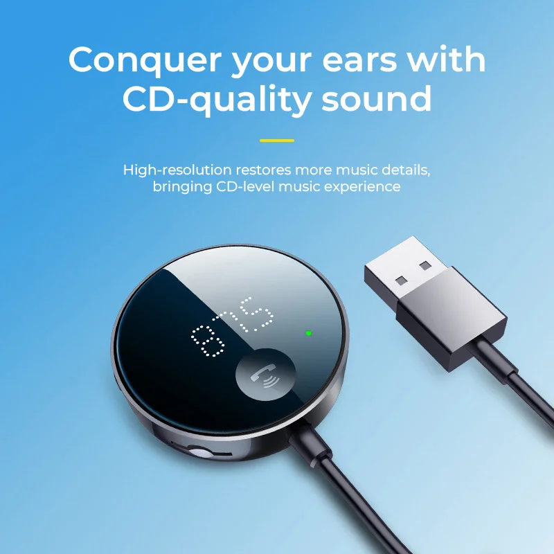 

Wireless Bluetooth 5.0 Car Audio Transmitter Bluetooth FM Transmitter AUX Audio Receiver MP3 Player Car Kit Handsfree