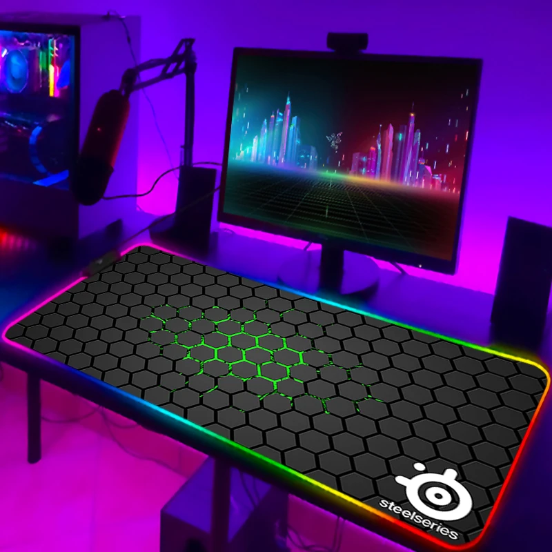 Rgb коврик для мыши Xxl Steelseries ноутбука игровой 900x400 с подсветкой клавиатуры игровые