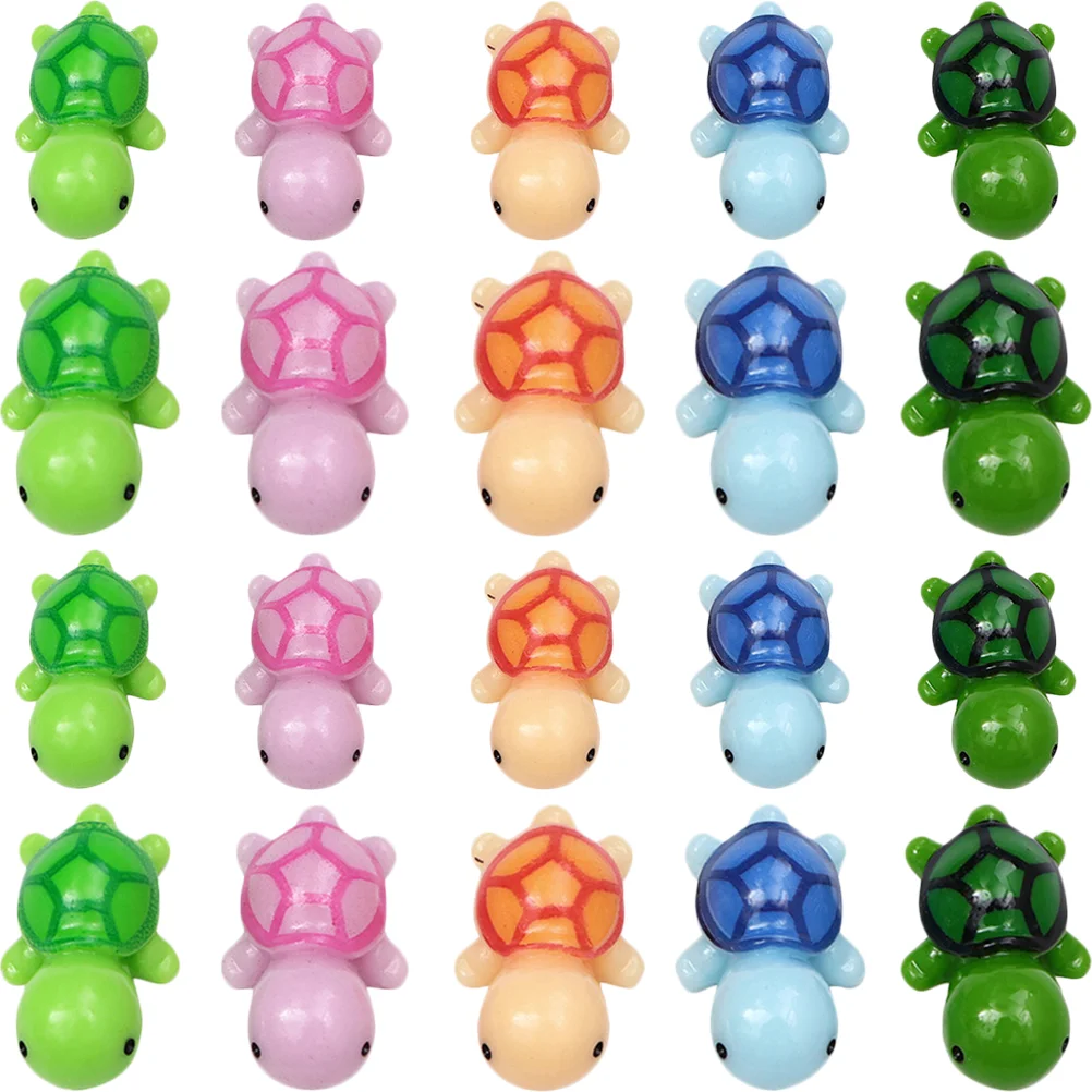 

20pcs Miniature Turtle Ornament Miniature Tortoise Ornament Flower Pot Ornament