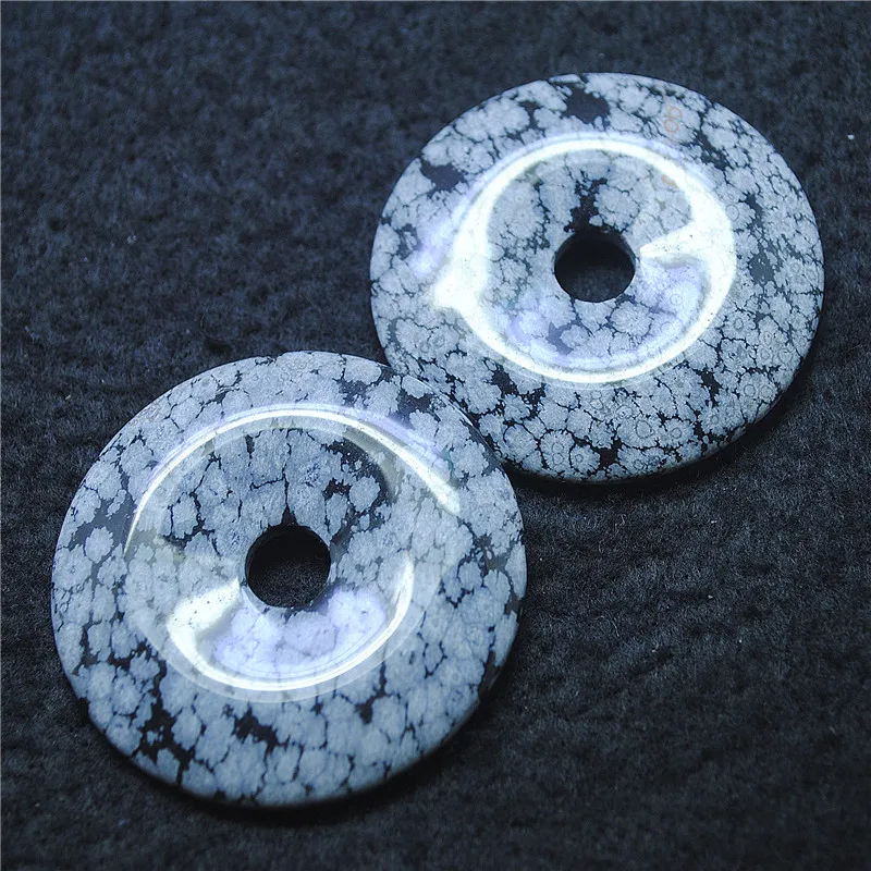 

2PCS Women's Pendants Nature Snowflake Obbistan Jasper Donut Shape 50MM DIY Jewelry Accessories Free Shippings Faster Shippings