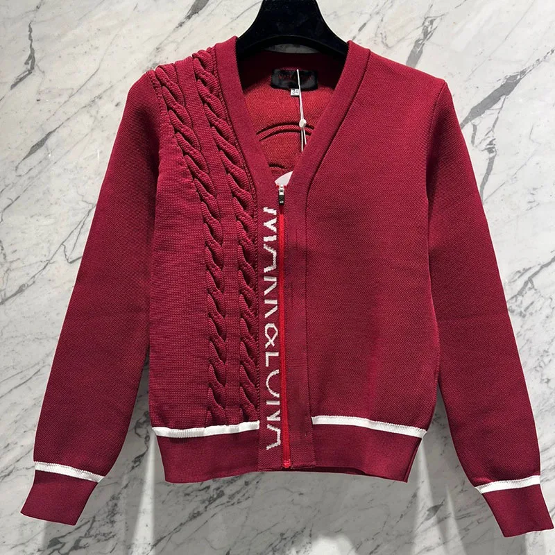 

Golf Knitwear 2023 New Fall Winter Women's Cardigan Long Sleeve Casual College Style W322433