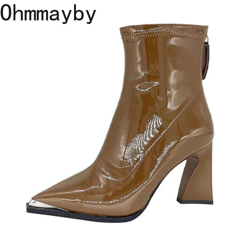 Ботильоны женские дизайнерские на высоком каблуке