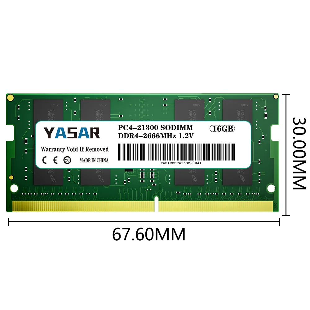 YASAR DDR4 8 ГБ 4 16 2133 2400 2666 МГц Sodimm memoria ram PC4 17000 19200 21300 25600 Ноутбук ddr4 3200 Память для