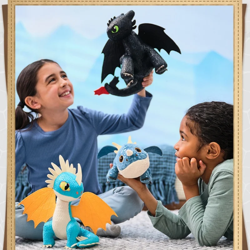 Фото Плюшевые игрушки HTTYD: Гронкл, Смертоносный Наддер и Ночной Фури Зубастик – декор для стола и коллекционные предметы. №3