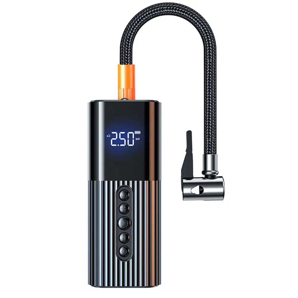 

120 Вт автомобильный воздушный насос, компрессор для шин, воздушный цилиндр, Мини цифровой дисплей, беспроводной надувной насос для велосипеда