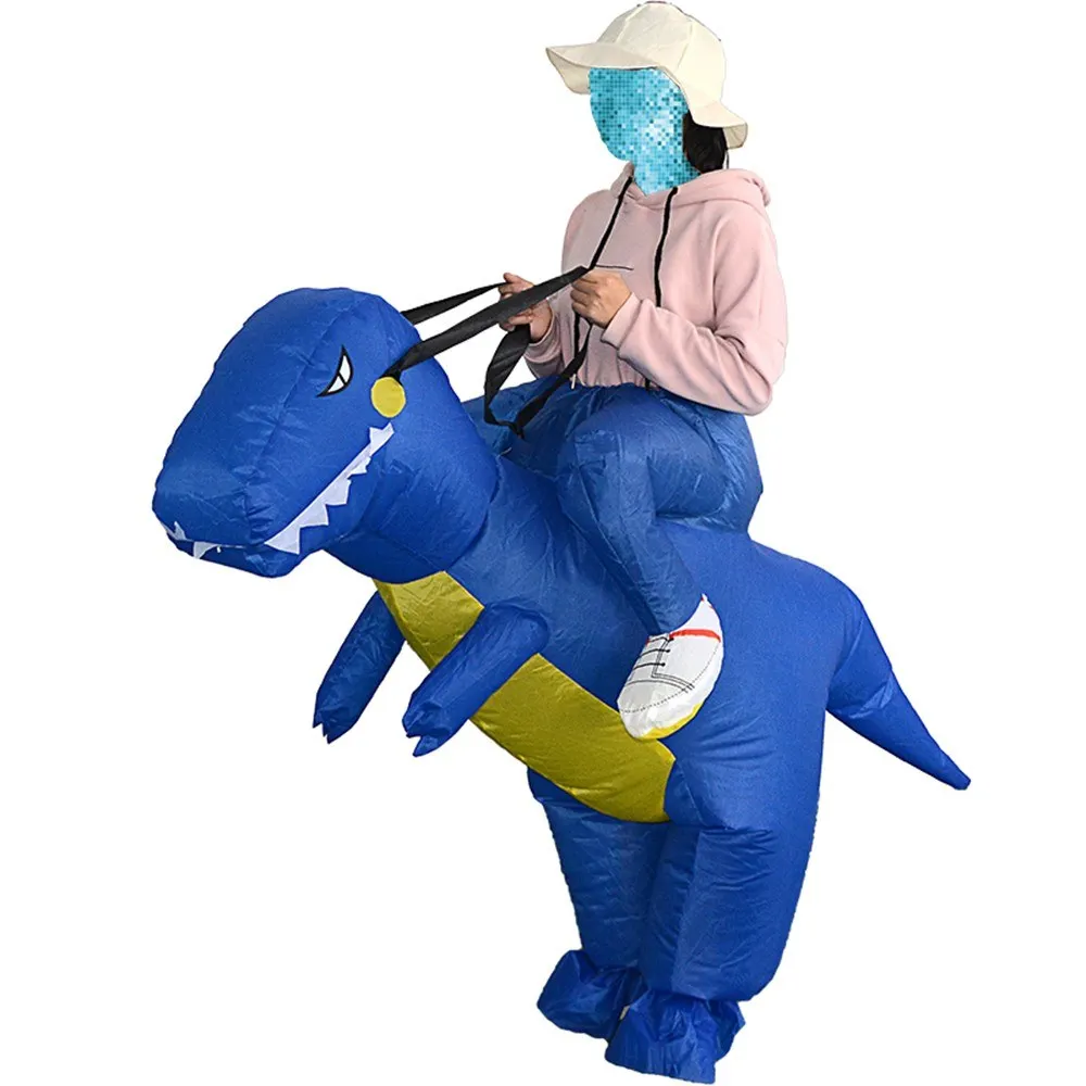 

Decdeal Air Fan Operation Walking Fancy Dress T-Rex Inflatable animal Costume for Halloween party