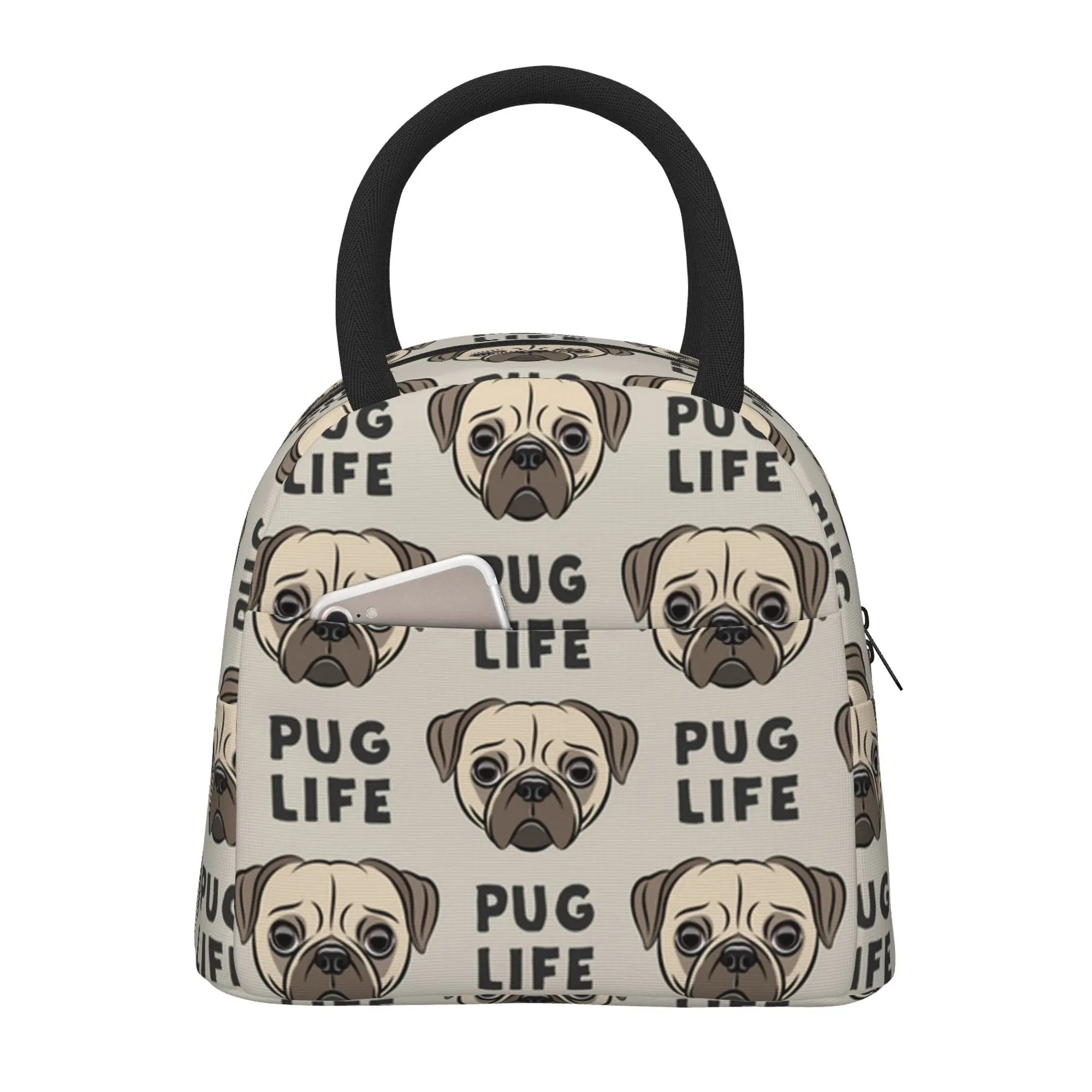 

Сумка для ланча Pug Life, изолированный Ланч-бокс, многофункциональные сумки-тоуты для ланча, многоразовая Термосумка-холодильник