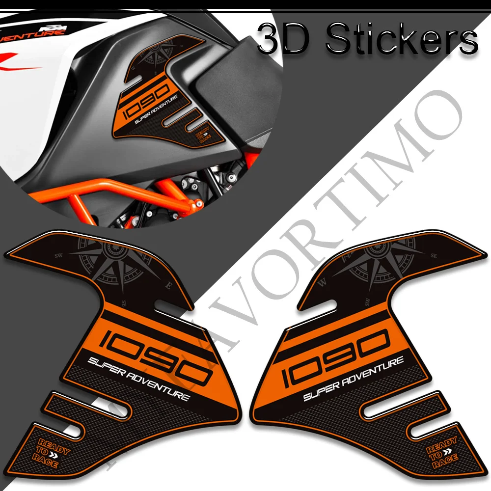 

For 1090 Super Adventure R S ADV Motorcycle Tank Pad 3D Stickers Side Grips Gas Fuel Oil Kit Knee Protection