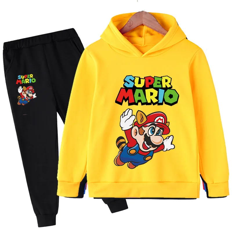 

Marios-bros Hoodies Printing Set Children's Clothing Autumn Clothing Boys And Girls Sweatshirt Kids Favorite Childhood Game Suit