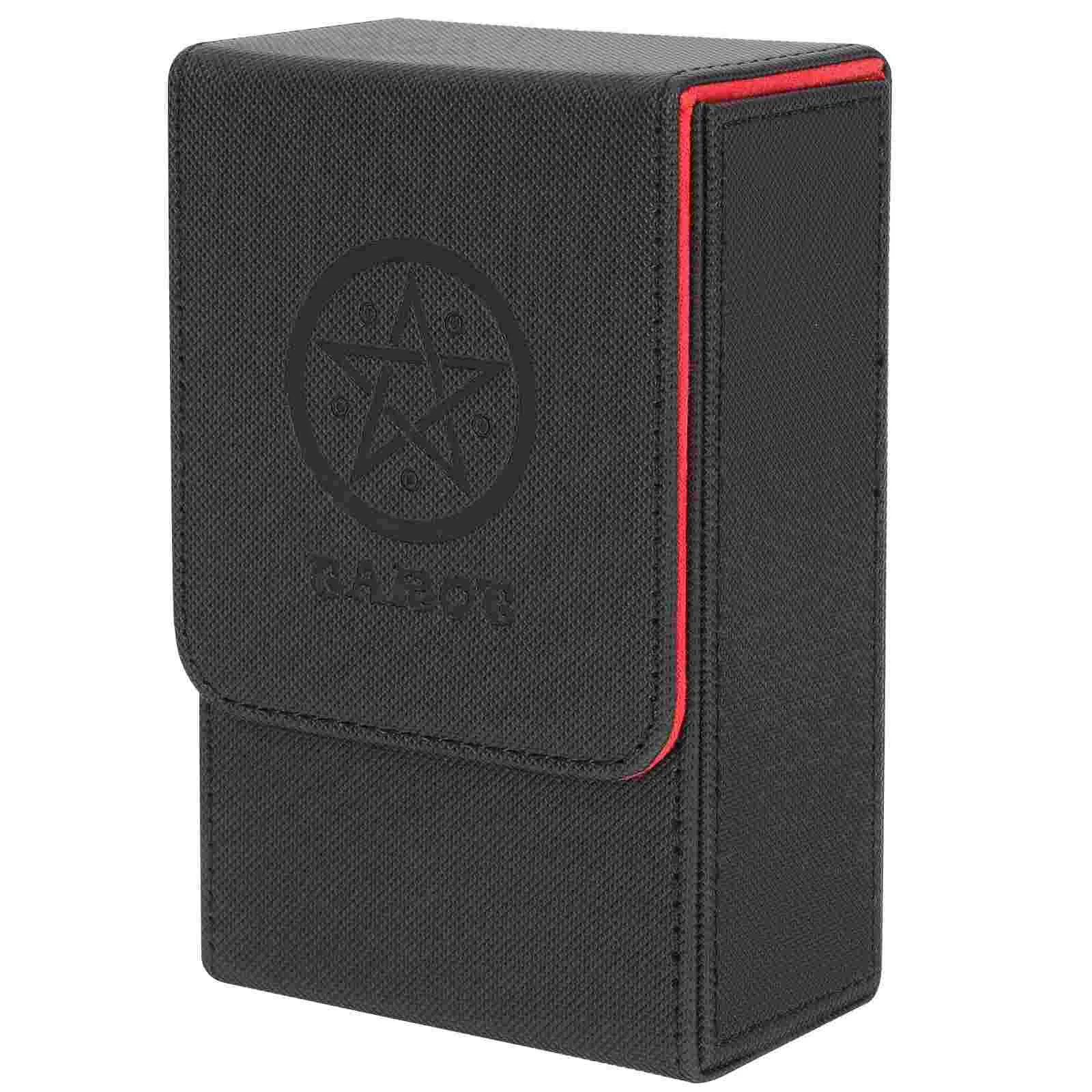 

Tarot Card Box Wiccan Supplies Storage Container Cards Holder Portable Deck Rectangular Canister PU Case Desk