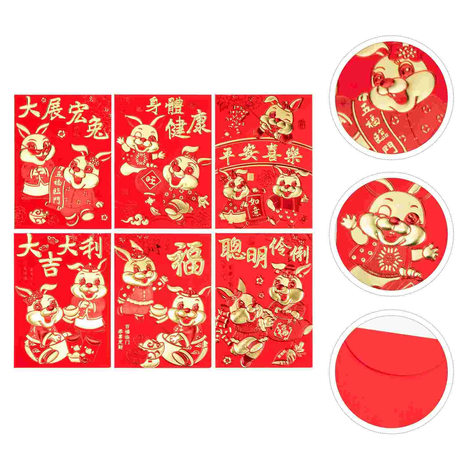 

Red Year Money Envelopes New Envelope Chinese Packet Rabbit Packetsfestival Spring Bunny Lucky Gift Pocket Cash Bao Paper Hong
