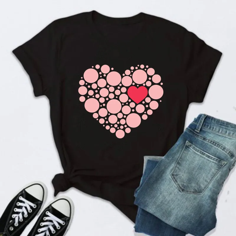 Модная футболка с надписью Love женский летний топ модная в стиле Харадзюку топы