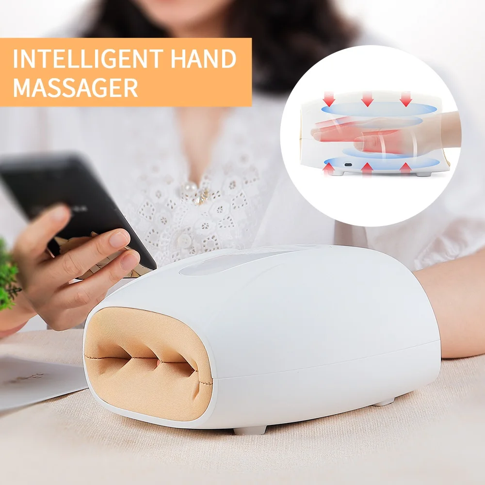 

Electric Hand Massage Device Wireless Finger Palm Arm Meridian Dredging Massage Relaxation with Air Pressure Heating Compress