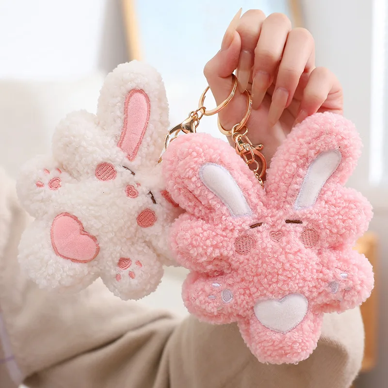 

15cm Cute Rabbit Pendant Doll KeyChain Plush Toy Rich Bunny Rabbit Stuffed Lucky Plushie Animal Toys Lovely Gift For Kids Girls