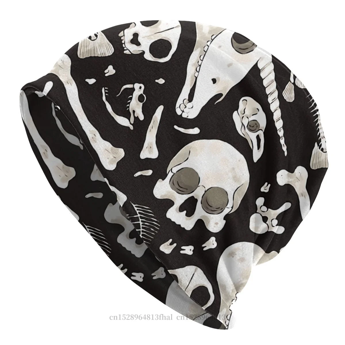

Bonnet Hats Men Women's Thin Hat Black Skulls And Bones Wunderkammer Autumn Spring Warm Cap Design Skullies Beanies Caps