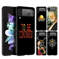 one piece phone cover for samsung galaxy zflip case black for samsung z flip 3 5g hard pc luxury foldable shockproof shell coque