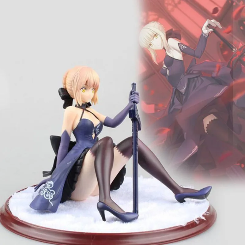 

Anime Fate Stay Night Figure Fate Grand Order Saber Sitting Action Figure Pvc Collection Model Toy Saber Figurine Toy Fans Gift