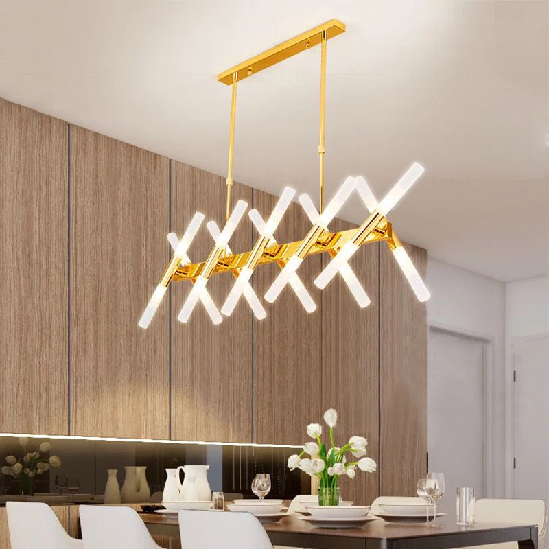

Nordic Modern Creative Chandelier for Dining Room Kitchen Island Gold Branch Hanging Lamp Indoor Black Decor Lighting Fixture