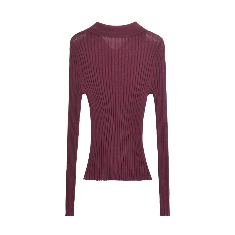 Уютные свитеры TRAF ZR Осенние вязаные пуловеры Y2k винтажный Топ вязаная одежда