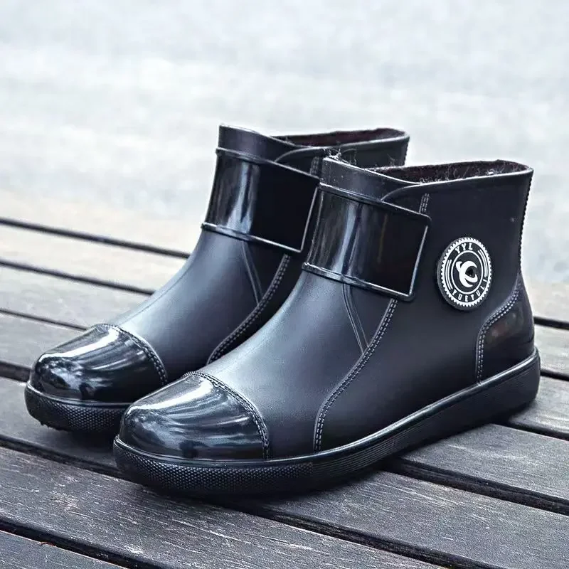 Мужские Нескользящие Резиновые Сапоги Большого Размера Водонепроницаемая Обувь