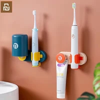 youpin toothbrush holder wall mounted household bathroom tools cup storage rack set electric toothpaste holder shelf
